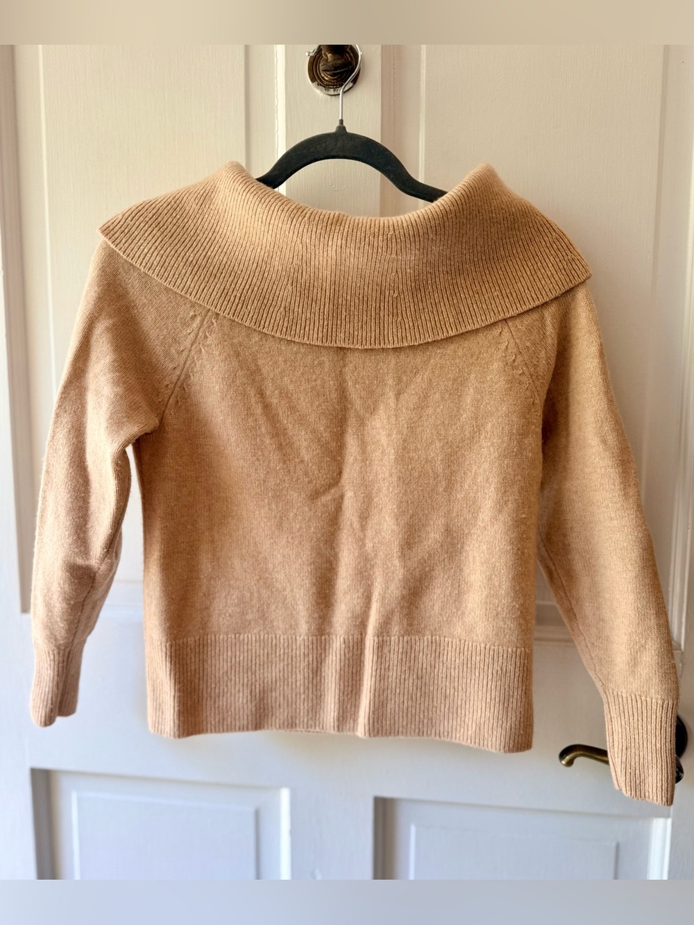 PAIGE Off-the-Shoulder Foldover Sweater